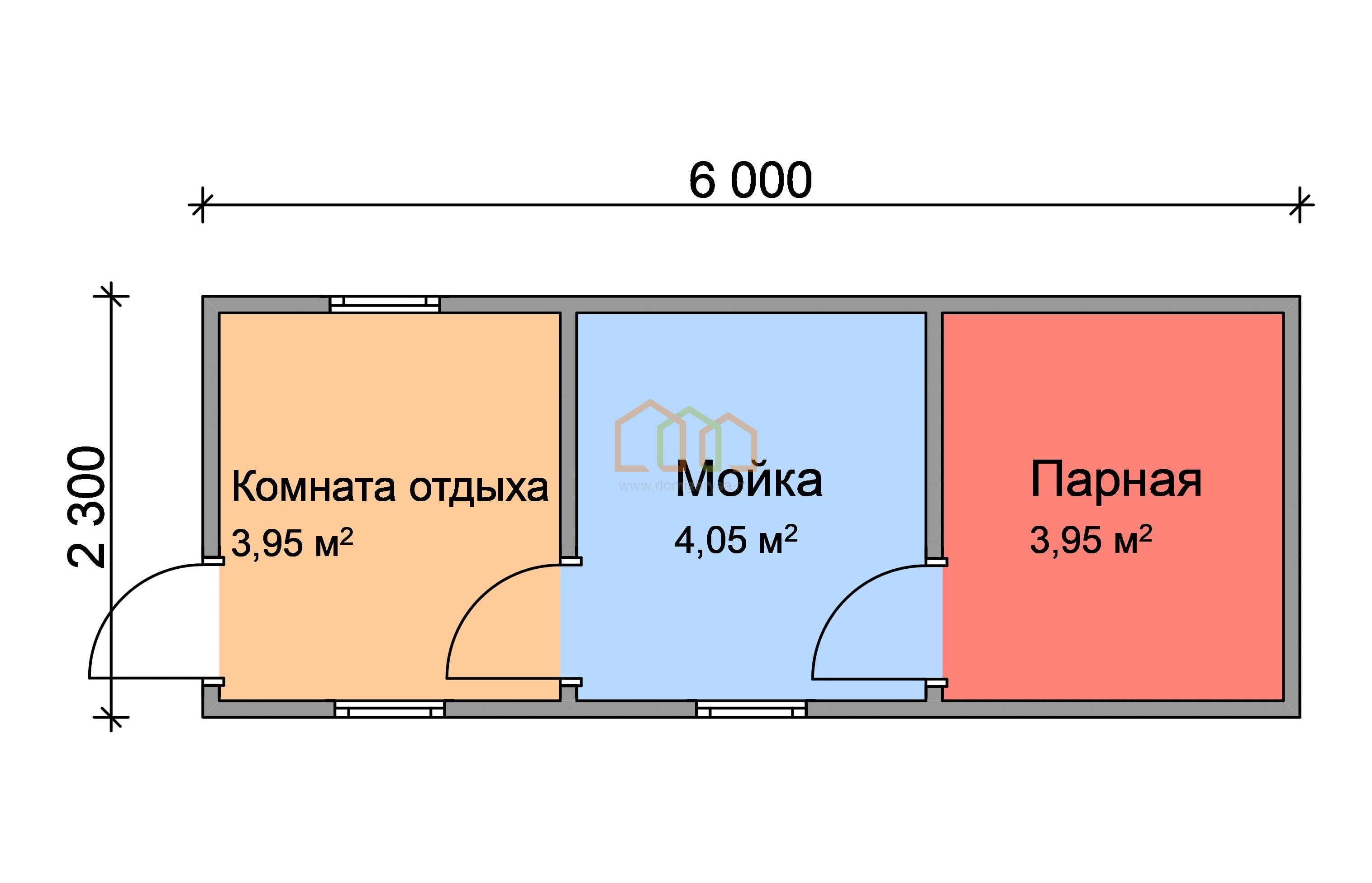 Перевозная баня из бруса 6х2,3 Площадь: 13.8 м² цена 368000 под ключ в  Конаково